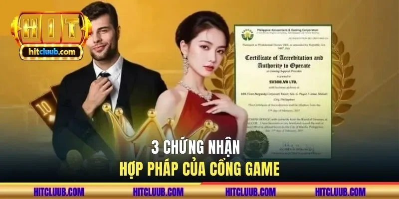 3 chứng nhận hợp pháp của cổng game