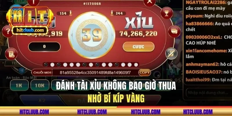 Đánh tài xỉu không bao giờ thua nhờ bí kíp vàng